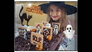 TORTA CIMITERO  ricetta facile e veloce  video Halloween 2 DolceAlessa [upl. by Mcnelly]