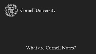 What Are Cornell Notes [upl. by Grory]