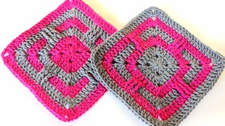 Kolay Kare Motif  Battaniye Yapımı  Crochet Granny Square Tutorial  motif 51 [upl. by Enirehtakyram]