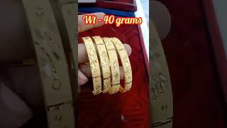 Gold kangan design 24 jewellery newsurajjewellery goldjewellery shortvideo youtube trending [upl. by Orlan662]