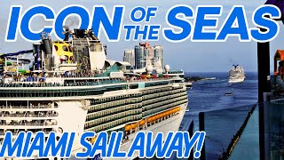 Sailing Away From Miami  Icon of the seas Cruise Vlog  Ep 3 [upl. by Naimerej]