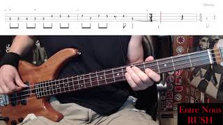 Entre Nous by Rush  Bass Cover with Tabs PlayAlong [upl. by Tamis]