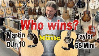 We compare a Martin DJr10 and Taylor GS Acoustic Guitar  who wins [upl. by Adlemi]