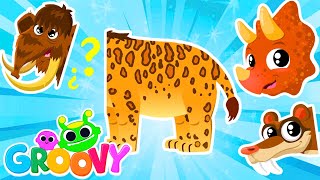 ¡NUEVO VIDEO 🐅🦕 ¡Aprendiendo con Groovy el Marciano y su Animalario de animales prehistóricos [upl. by Vic]