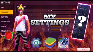 AIMBOT SETTINGS  👽⚡ 🖱 🎯BlueStacksMSI Free Fire Emulator ⚙️ إعدادات الخاصة بي للهيدشوت فري فاير [upl. by Dougherty5]