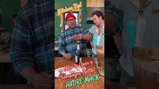 ANDRÉ KITCHEN TIP How to open a bottle of sparkling wine aka champagne 🥂 ANDRÉ MACK [upl. by Thad806]