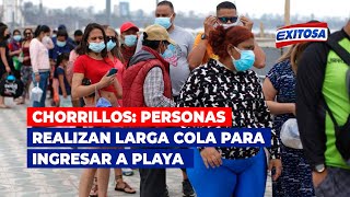 🔴🔵Chorrillos Cientos de personas realizan larga cola para ingresar a playa Agua Dulce [upl. by Ron614]