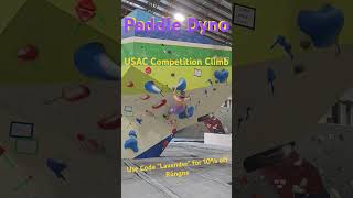 USAC Competition Paddle Dyno climbing boulderinggym dyno [upl. by Atnwahsal]