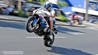 Best of Bikers 2014  Superbikes Burnouts Wheelies Revvs and loud exhaust sounds [upl. by Azarria]