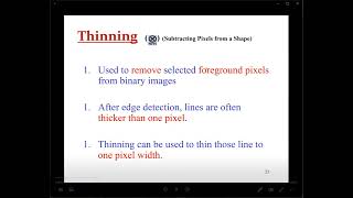 ch 09 Morphological Image Processing Part III Thinning and Thickening [upl. by Won]