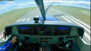 Cessna Caravan  Atlantic crossing  crosswind landing [upl. by Imot]