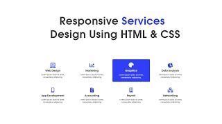 How To Make Responsive Services Section on Website Using HTML and CSS [upl. by Ajidahk]