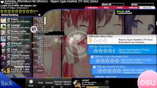 osu Joshiraku MomoKurotei Ichimon  Nippon Egao Hyakkei TV Size Easy [upl. by Rodger]