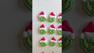 Mean One grinchmas earrings polymerclay christmas holiday jewelry jewellery diy guide asmr [upl. by Diarmuid]