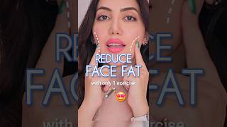 Reduce Face FAT with only 1 exercise 🤩 faceyoga facialyoga facemassage facefat face [upl. by Massie327]