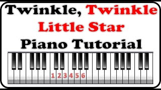 How to play Twinkle Twinkle Little Star  Playing Music By Numbers Piano Lesson [upl. by Lilak328]