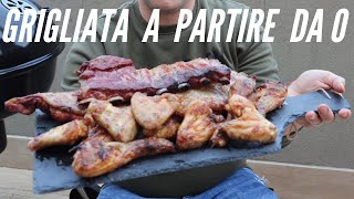 grigliata di carne  a partire da zero  come fare una grigliata perfetta  barbecue  kettle  BBQ [upl. by Artep]