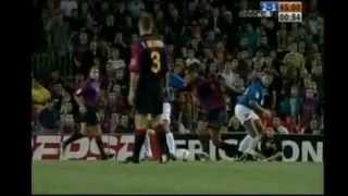 Barça Legends  Magical Rivaldo hattrick in historical match against Valencia [upl. by Nemsaj970]