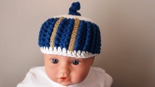 The Royal Crochet Newborn Baby Beanie [upl. by Aufmann]