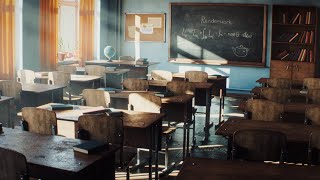 Abandoned classroom Blender Cinema 4D Redshift  Breakdown [upl. by Ermentrude]