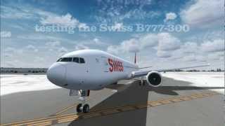 FSX SWISS B777300 testing [upl. by Allissa]