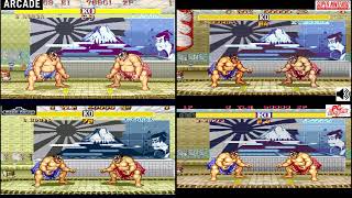 STREET FIGHTER 2 E Honda Stage comparison Arcade VS SNES VS Megadrive VS PC Engine [upl. by Eahcim]