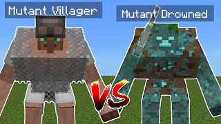 Mutant Villager vs Mutant Drowned  Minecraft [upl. by Imehon]