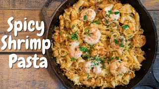 Spicy Shrimp Pasta Recipe  15 minute pasta  Better than Shrimp Alfredo [upl. by Wisnicki875]