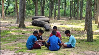 Anaconda Snake Attack On Village Boy In Forest  Card Playing Time [upl. by Bullis]