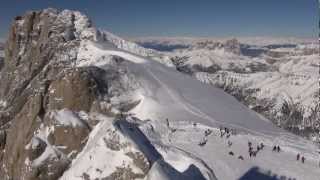 Italy  Sella Ronda 2012  Skiing  03 Marmolada Mountain  Summit View  Part 2 [upl. by Icyac475]