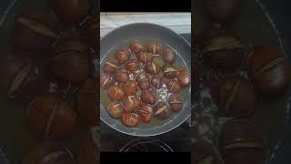 Tava ve fırında kestane 🌰 food kastanienkestane shorts [upl. by Nomae171]