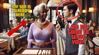 Racist Waiter Refused To Serve Elderly Black Woman Not Knowing Her Son Owned The Restaurant [upl. by Helbonia]