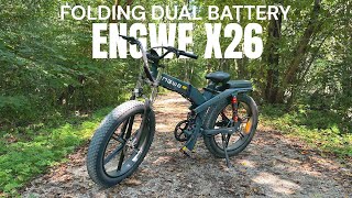 Engwe X26 E Bike Dual Battery Folding EBike [upl. by Ahsitel]