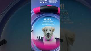 Nite Ize NiteHowl LED Dog Safety Necklace in Pink Flash and Solid Light [upl. by Averir]