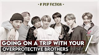 BTS OT7 BROTHERSFF  GOING ON A TRIP WITH YOUR 7 OVERPROTECTIVE BROTHERS BTSFF FF [upl. by Ulberto]