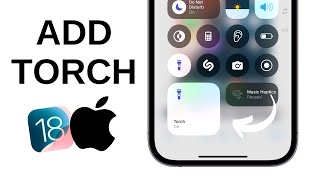 How to Add Flashlight to Control Center on iPhone  iOS 18 [upl. by Nimocks]