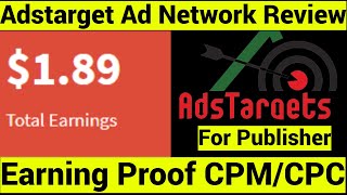 Adstarget Ad Network Review 2021 Best AdSense Alternative For Small Publisher CPMCPC Ads [upl. by Maidel666]