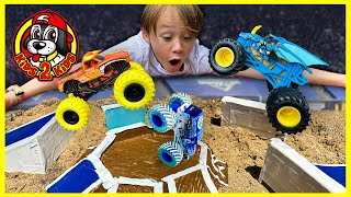 SUPER Monster Truck Toys Compilation BACK 4 MORE  Obstacle Course Racing amp Freestyle Challenge [upl. by Elisee]