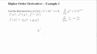 Higher Order Derivatives  Example 1 [upl. by Gosney464]