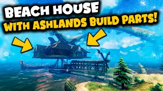 Beach house with Ashland build parts  Valheim [upl. by Xineohp]