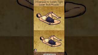 3 Exercises to Loosen Tight Lower Back Muscles  Lower Back  Stretching  shortsviral [upl. by Anyahs]