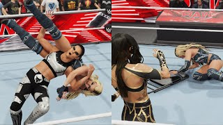 WWE 2K24 RAW LIV MORGAN VS SHAYNA [upl. by Lenee]