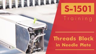 Smartstitch Embroidery Machine S1501 Troubleshooting Threads Block in Needle Plate [upl. by Morissa798]