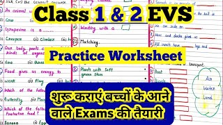 EVS Worksheet for Class 1 and 2  Class 1 evs worksheet  Evs Worksheet for Class 1  EVS [upl. by Evadnee]