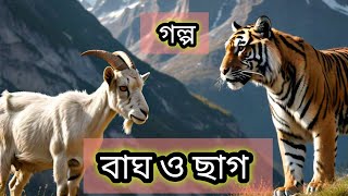 Bengali Moral Story A Goat And A Tiger ঈশপের গল্প  Ishoper Golpo  Aeshope Bengali Story [upl. by Anagrom]