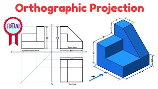 Orthographic Projections in Engineering Drawing  Problem 4 [upl. by Akfir]