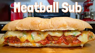 Subway Meatball Sub at Home  Sandwich  Marinara Sauce  Meatballs Recipe  Garlic Bread [upl. by Neerahs]