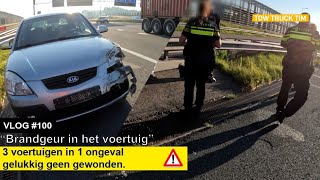 HET WAS WEER RAAK ONGELUK MET 3 VOERTUIGEN 😰 TOTALLOSS  VLOG 100 [upl. by Hendrika]