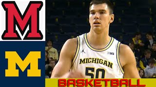 MIAMI University vs MICHIGAN Basketball Game Full Highlights 2024 [upl. by Nodyl630]