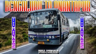 APSRTC Ultra Deluxe Bus from Bengaluru to Anantapur – Stops Timings amp Ticket Price Details [upl. by Lartnom]